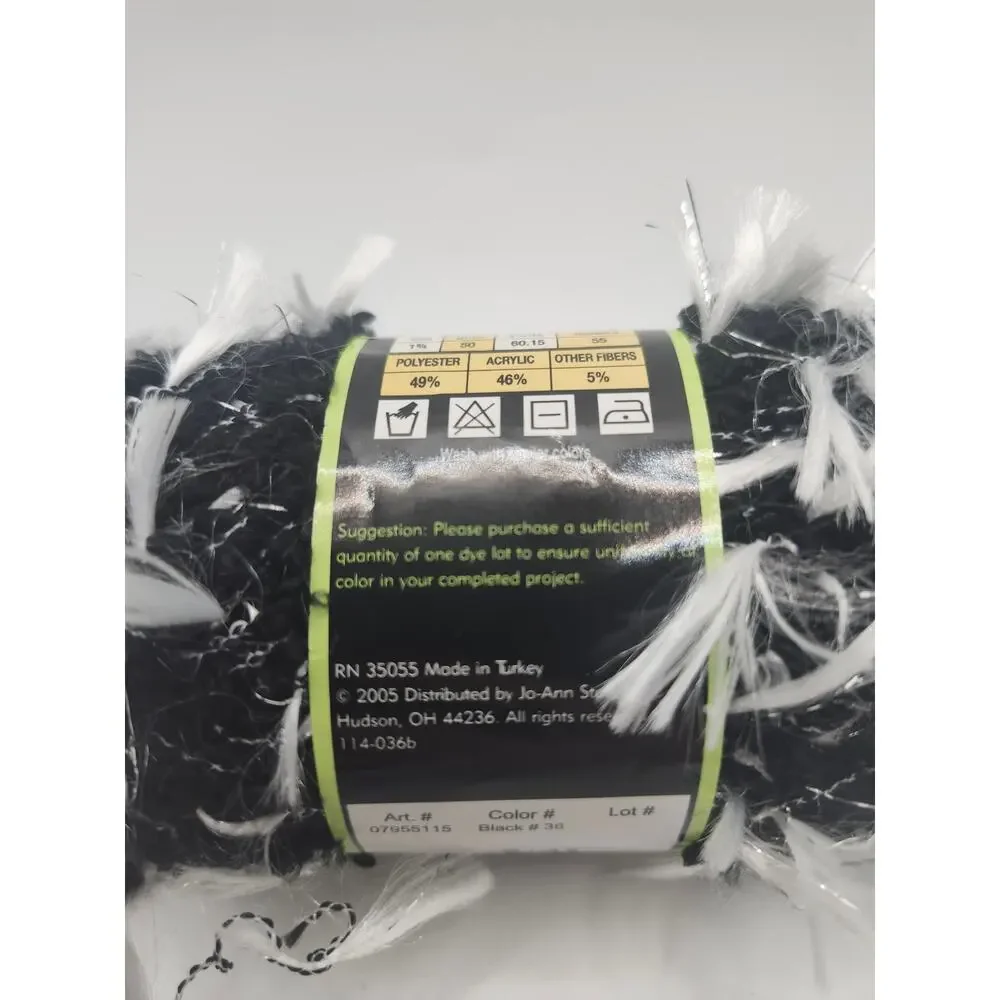 Sensations Simple Elegance Spirits Black Novelty Yarn 50g 60 yds Polyester Skein
